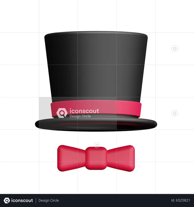 Top Hat  3D Icon