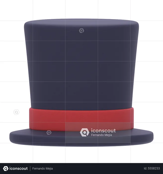 Top Hat  3D Icon