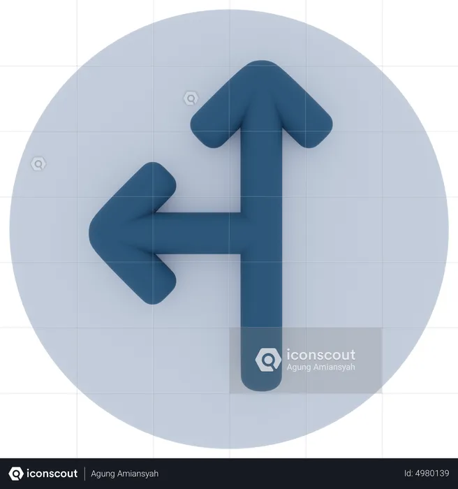 Top Left Arrow  3D Icon