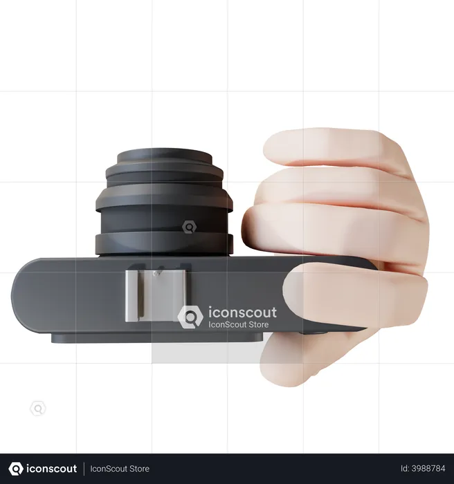 Top side of clicking photo in camera  3D Icon