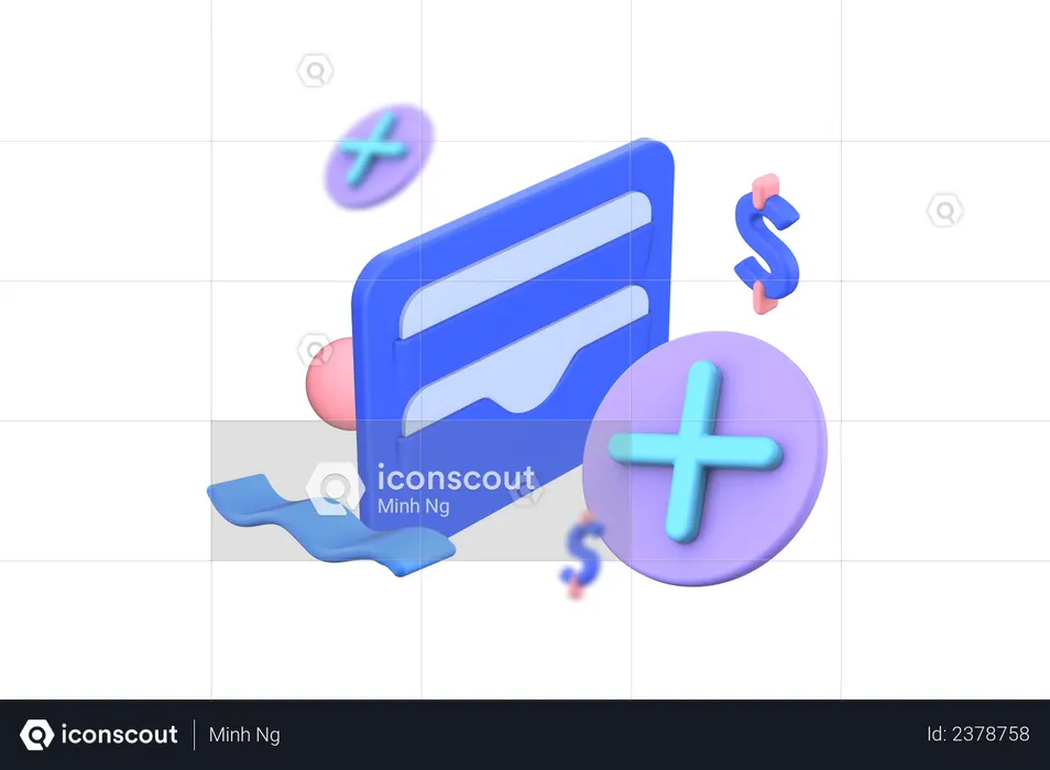 Top-Up Wallet  3D Icon