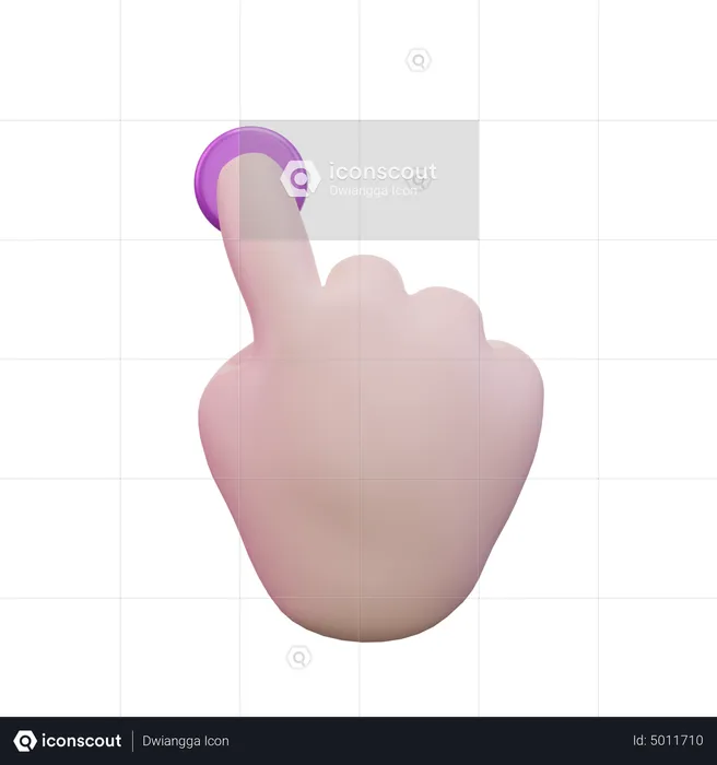 Toque el gesto de la mano  3D Icon