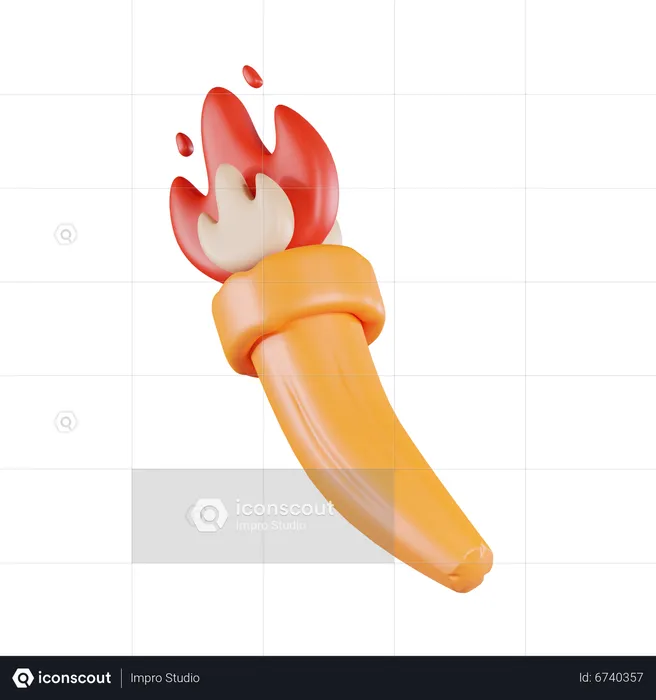 Torch  3D Icon