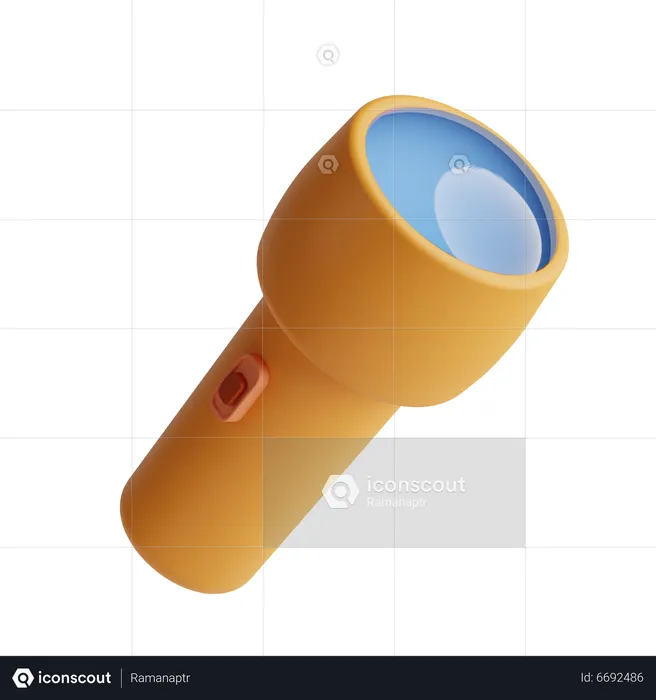 Torch Light  3D Icon