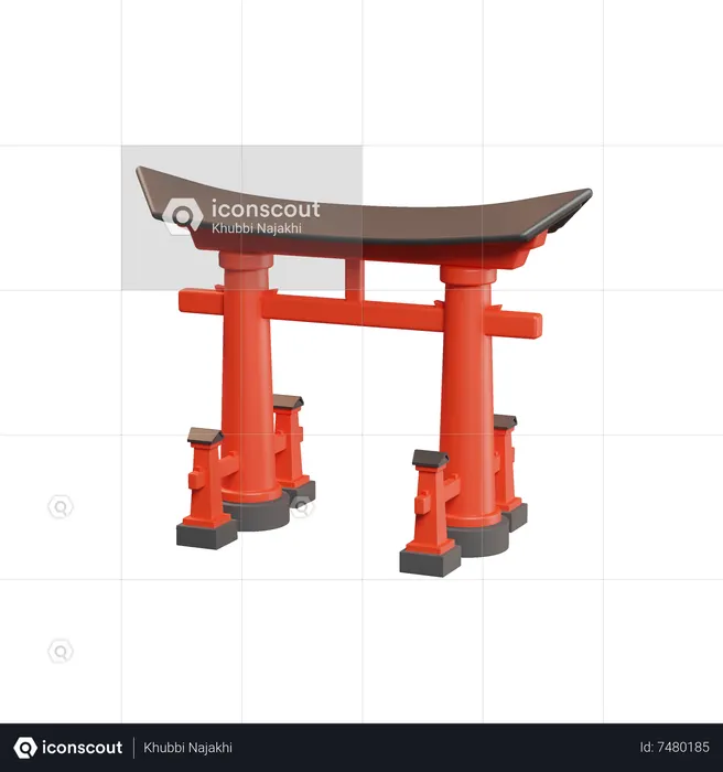 Torii Gate  3D Icon