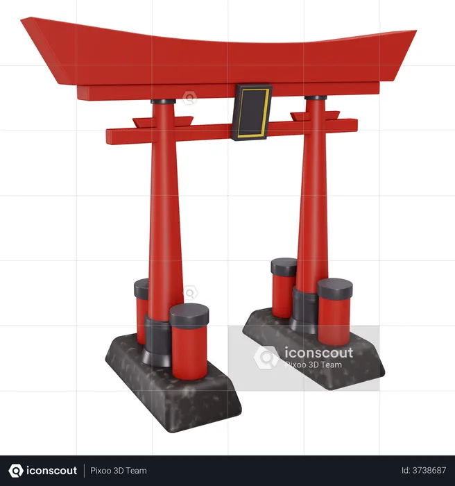Torii Gate  3D Illustration