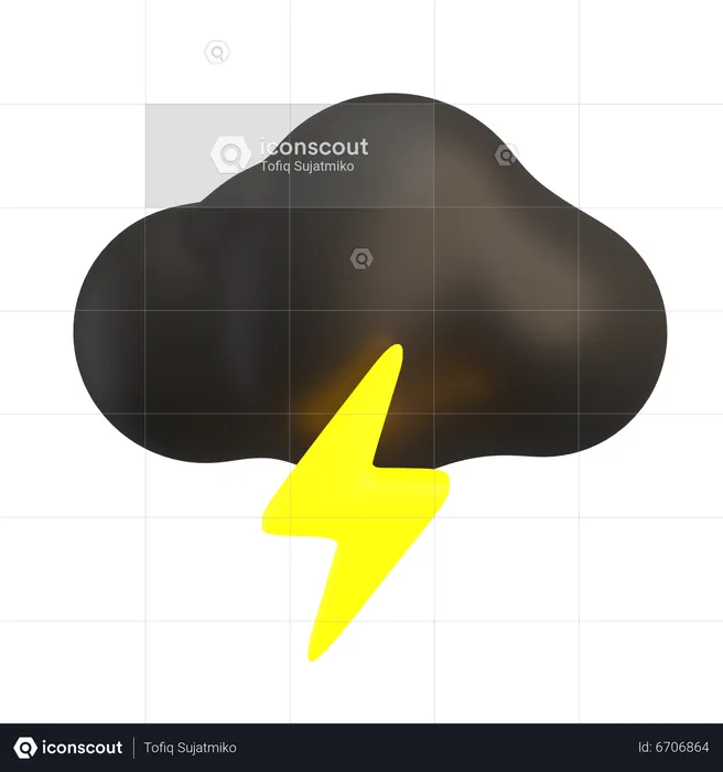 Fuerte tormenta  3D Icon