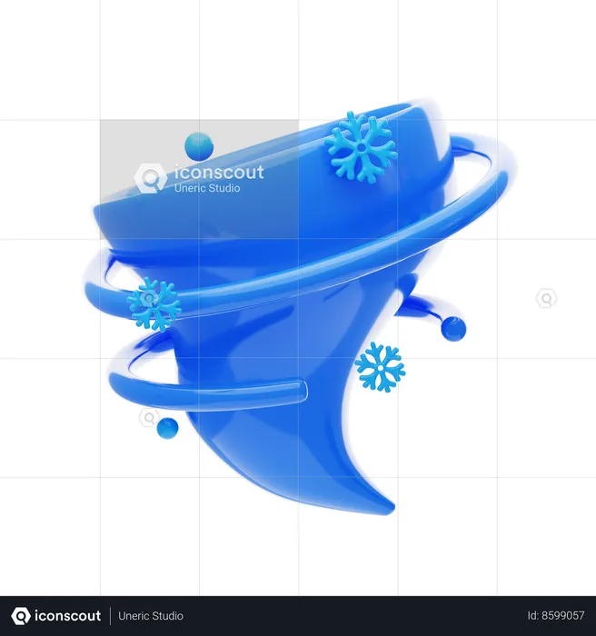 Tornado de neve  3D Icon