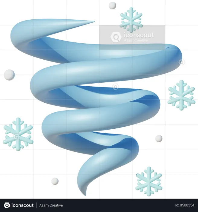 Tornado With Crystal  3D Icon
