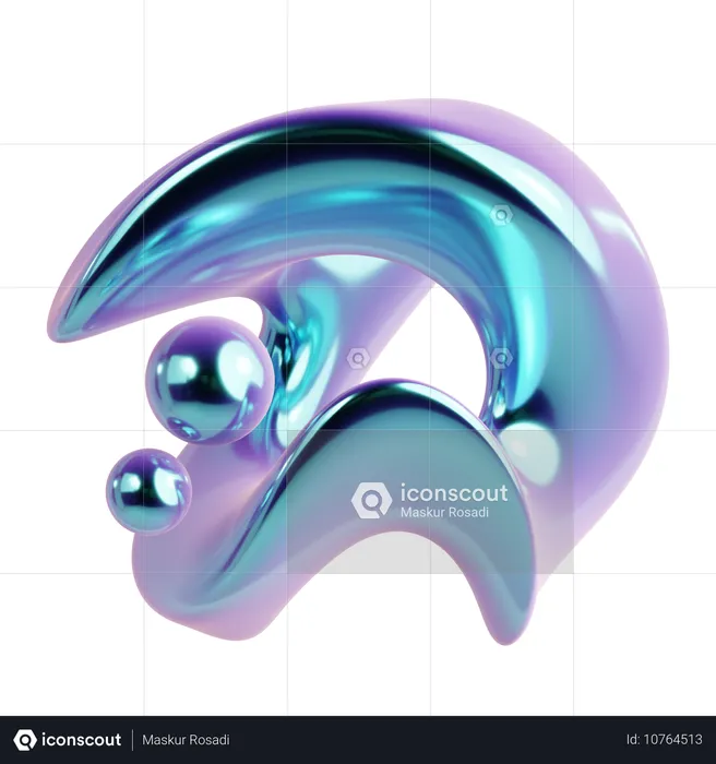 Forma abstrata de toro  3D Icon