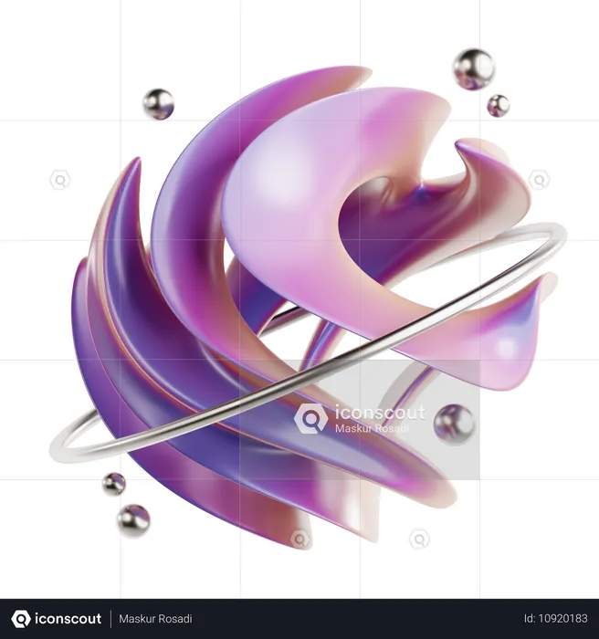 Forma abstrata de toro  3D Icon