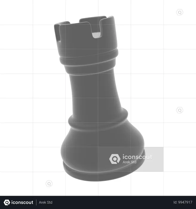 Resumen de torre de ajedrez  3D Icon