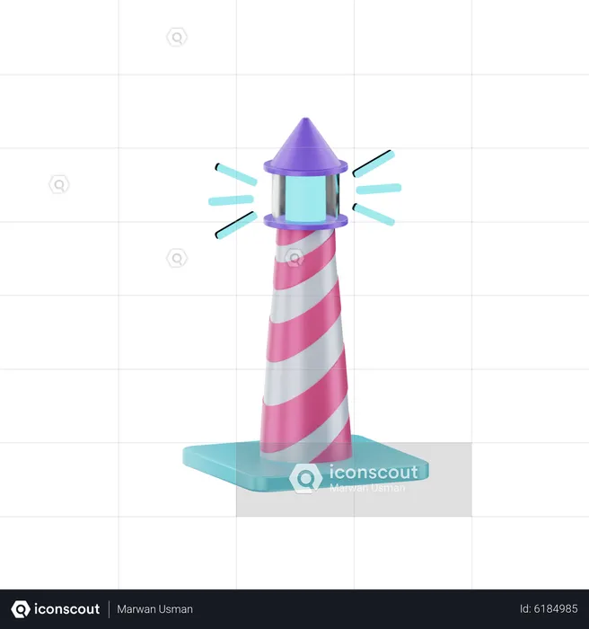 Torre de iluminação  3D Icon