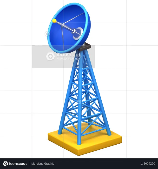 Torre de rede  3D Icon