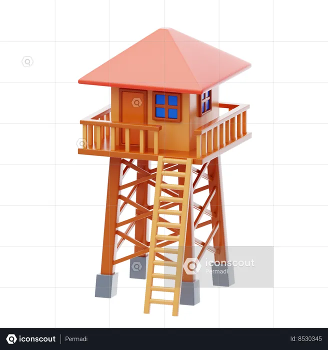 Torre de rescate  3D Icon