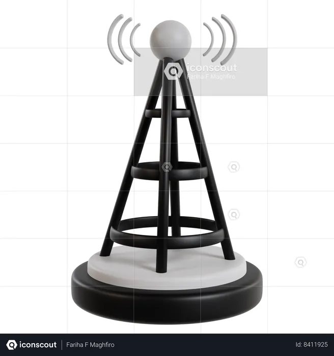 Torre de sinal de podcast  3D Icon