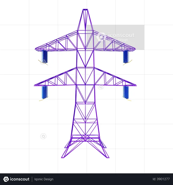 Torre Eléctrica  3D Illustration