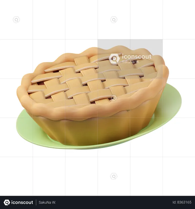 Torta de maçã  3D Icon