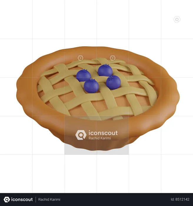 Torta de maçã  3D Icon