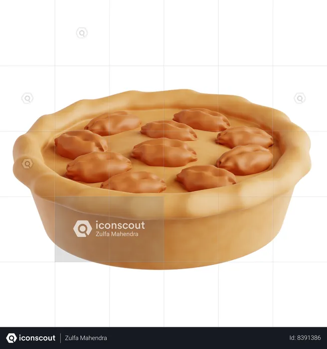 Torta de nozes  3D Icon