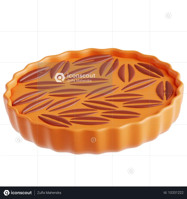 Torta de nozes  3D Icon