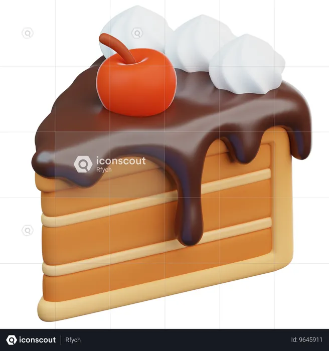 Fetta di torta  3D Icon