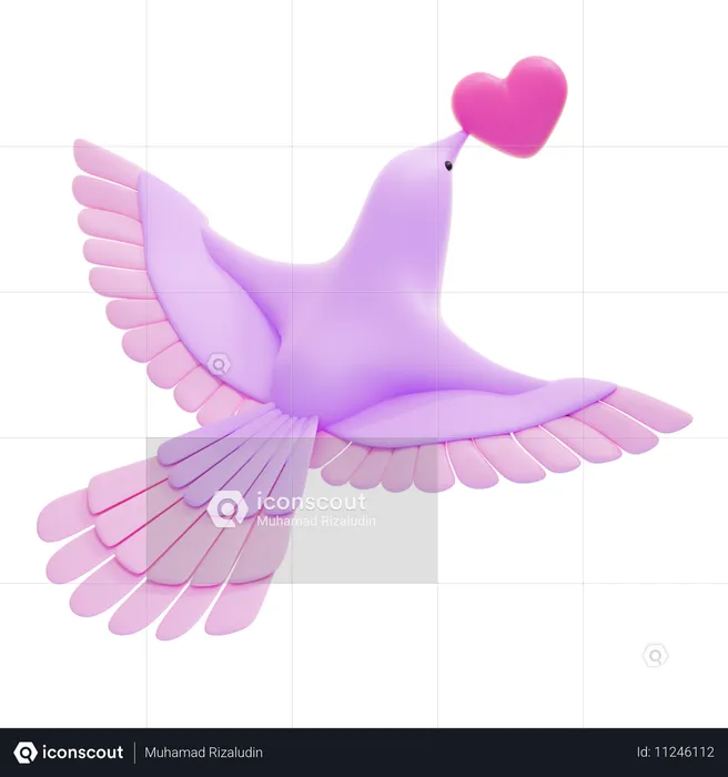 Pájaros del amor  3D Icon