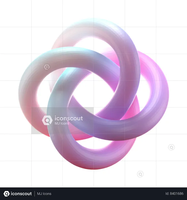 Torus Knot  3D Icon