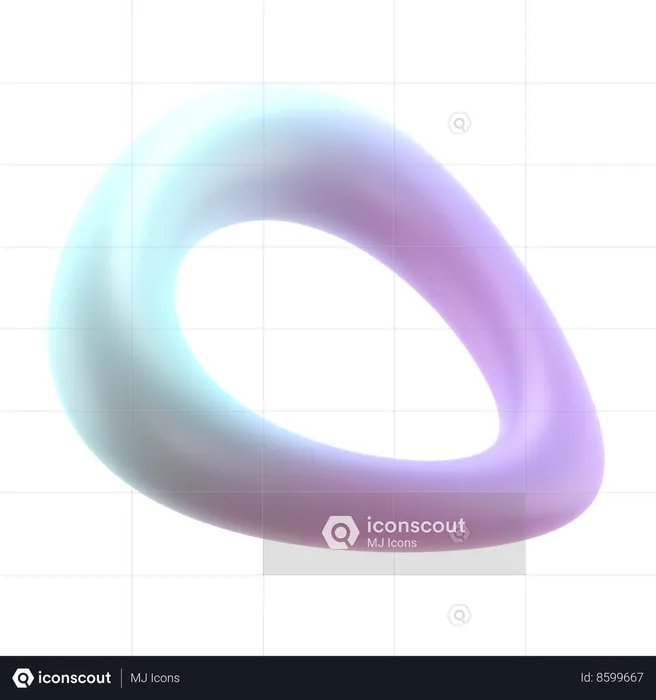 Torus Ring Bend  3D Icon