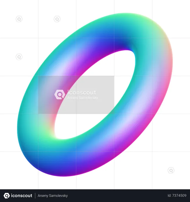 Torus Shape  3D Icon