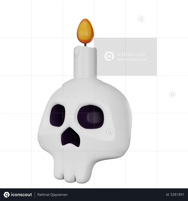 Totenkopfkerze  3D Icon