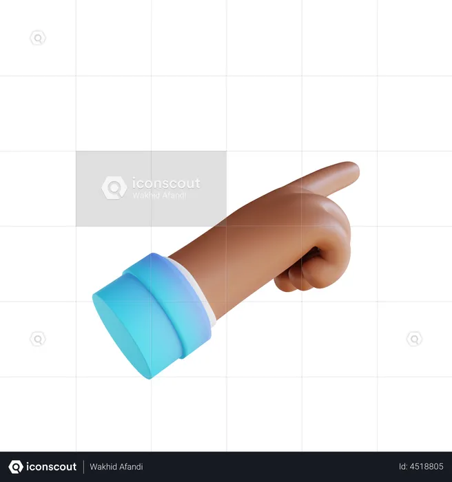 Touch Hand gesture  3D Illustration