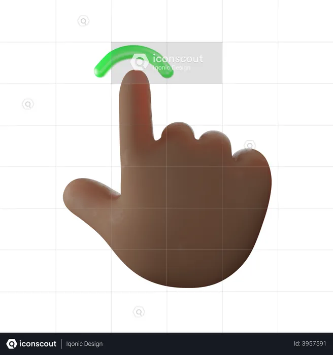 Touch Hand Gesture  3D Illustration