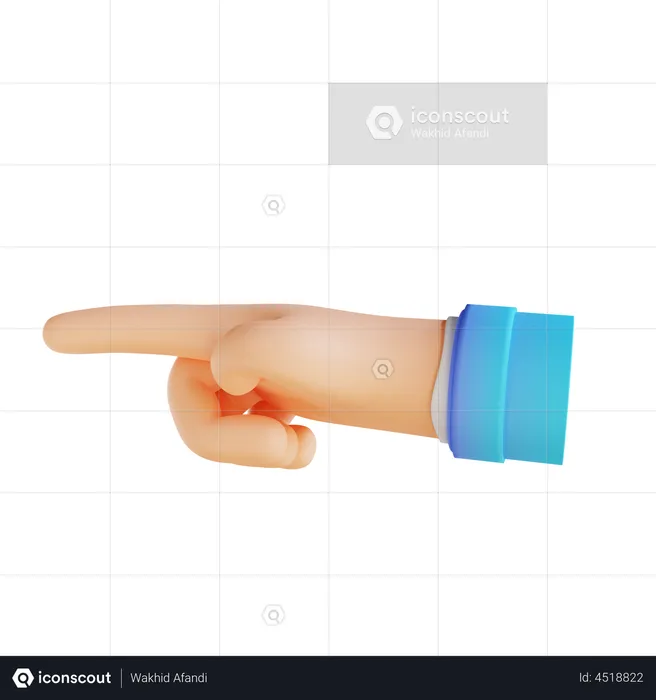 Touch Hand gesture  3D Illustration