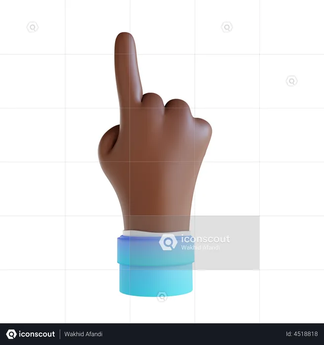 Touch Hand gesture  3D Illustration