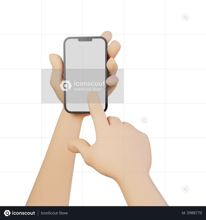 Touch on iphone screen  3D Icon
