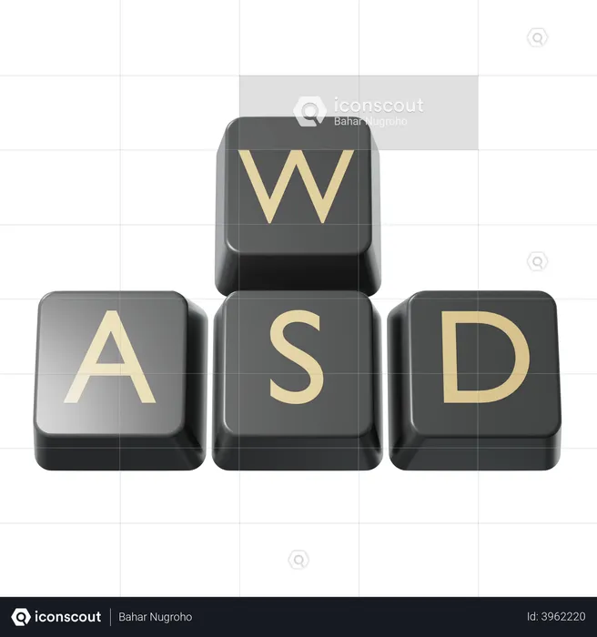 Touche du clavier  3D Illustration