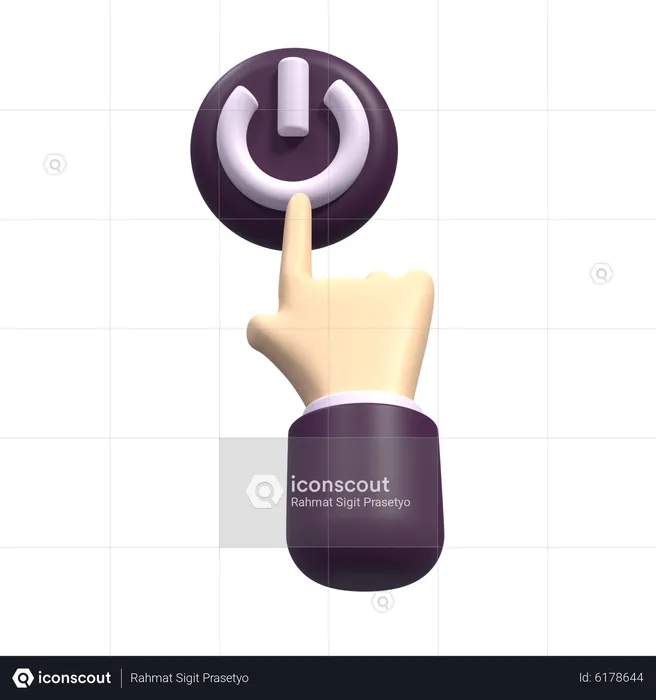 Main de puissance tactile  3D Icon