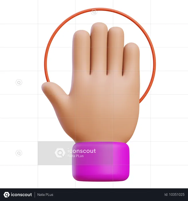 Toucher maintenir geste à 2 mains  3D Icon