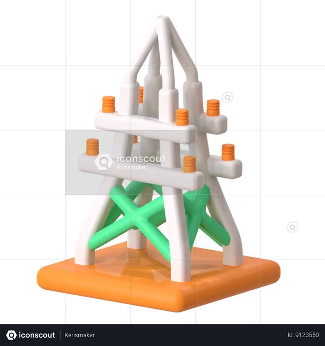 Tour électrique  3D Icon