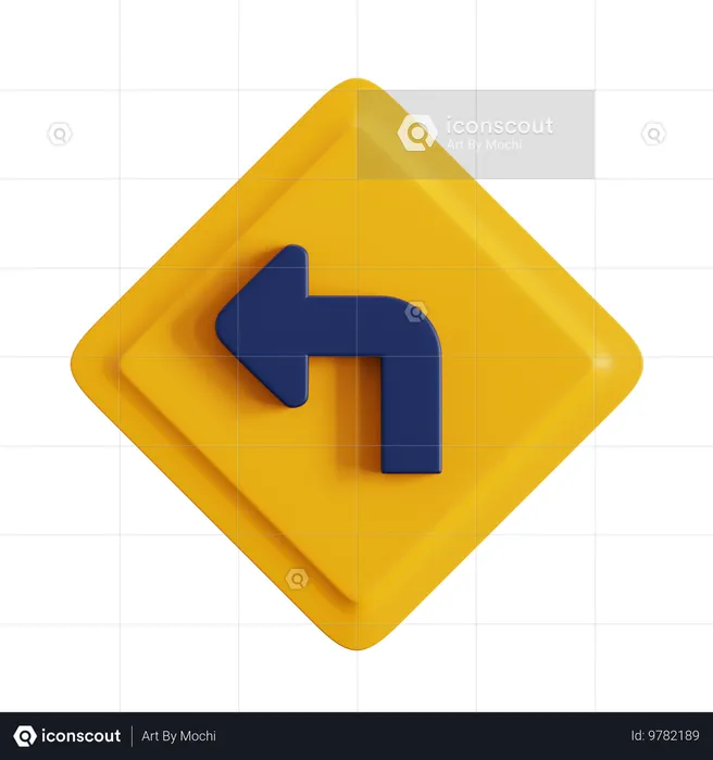 Tourner à gauche  3D Icon