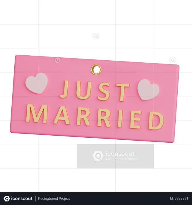 Tout juste marié  3D Icon