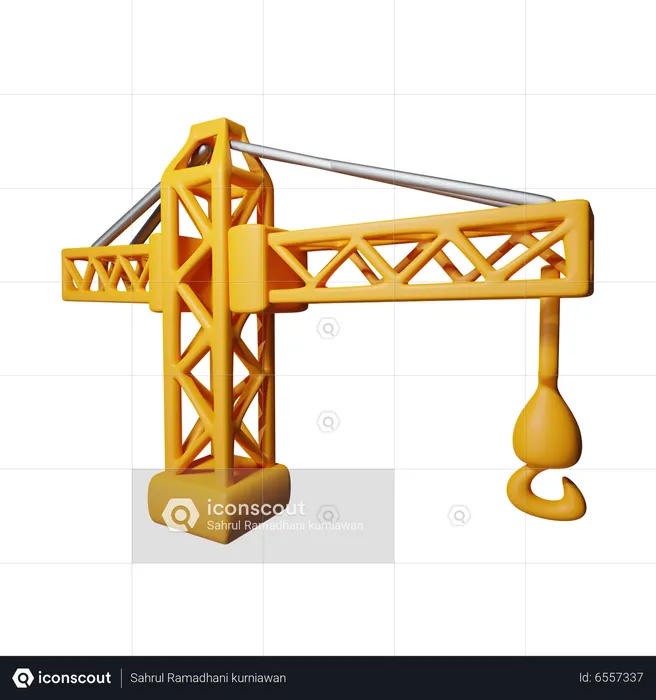 Tower Crane  3D Icon