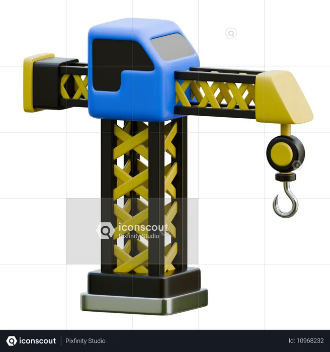 Tower Crane  3D Icon