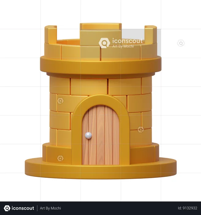 Tower Gold  3D Icon