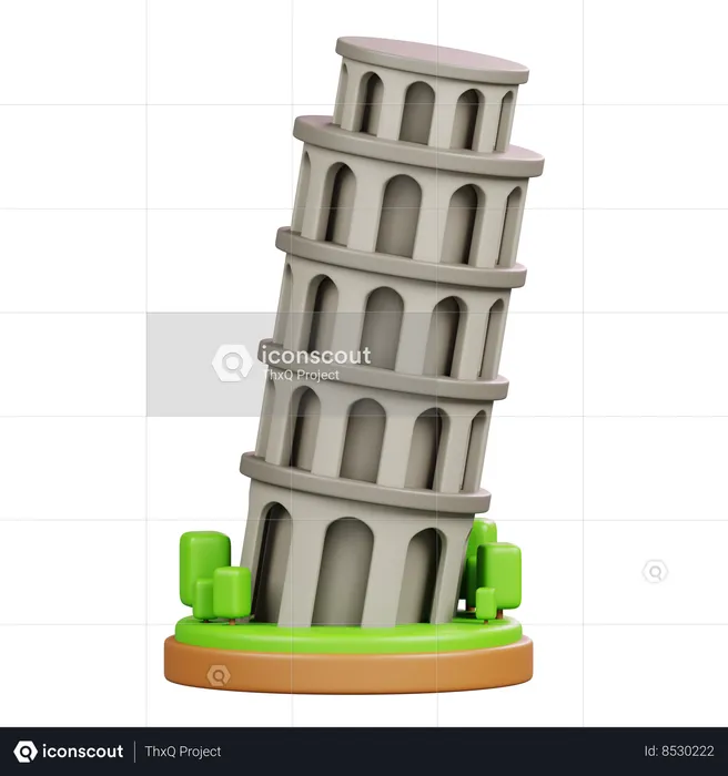 Tower of Pisa  3D Icon