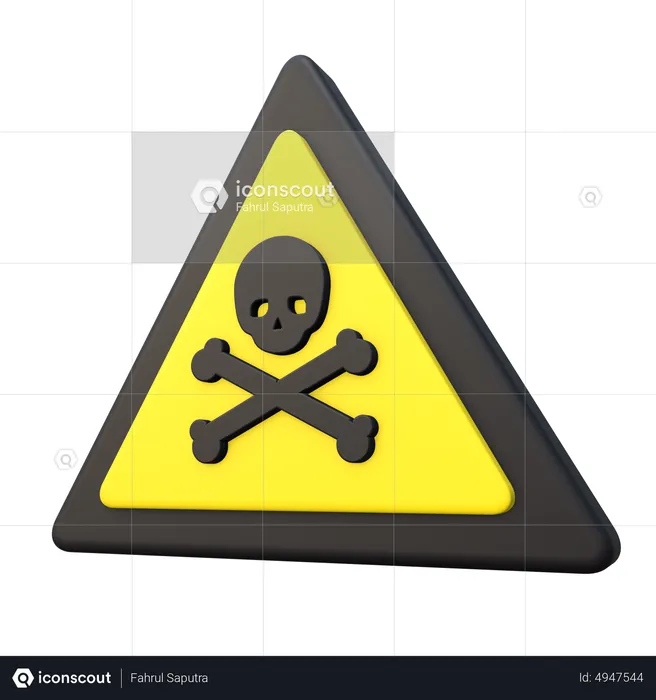 Toxic Sign  3D Icon