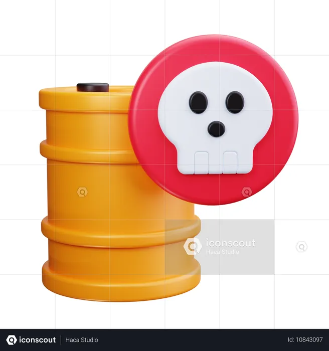 Toxic Waste Drum  3D Icon