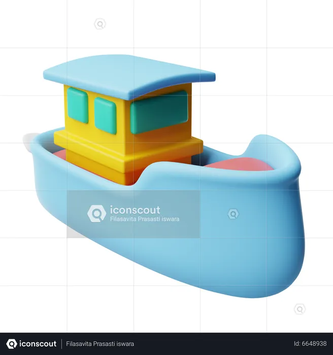 Toy boat  3D Icon