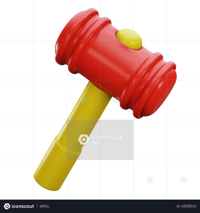 Toy Hammer  3D Icon